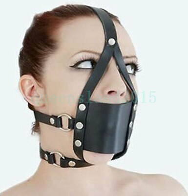 Half Face Mask Open Mouth Gag Head Bondage Strap Ball Harness Slave Muzzle BDSM $15.99