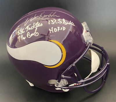 John Randle SIGNED Vikings F S Full Helmet HOF 10 Stat ITP PSA DNA AUTOGRAPHED $785.00