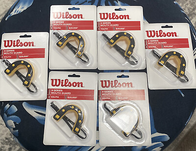 WILSON X Series Youth Mouth Guard Lot Of 20 Black amp; Yellow $9.99
