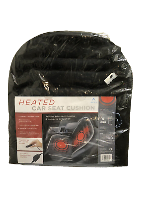 #ad #ad New Artic Heated Car Seat Cushion Black Helps Relax Back Muscles $17.25