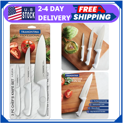 #ad Tramontina Pro Series 3 Piece Chefs Knife Set NEW $17.68
