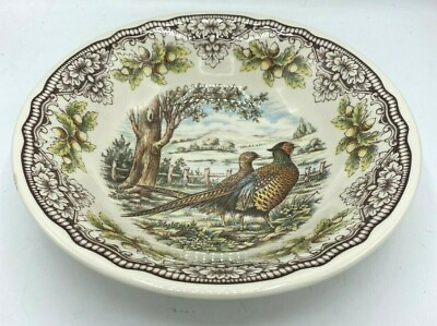 Victorian English Pottery Thanksgiving Pheasant Serving Bowl New 10 1 2quot; $29.95