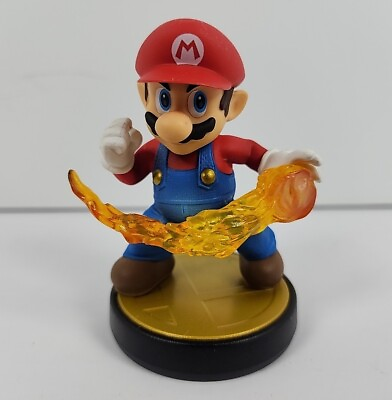 #ad Nintendo Amiibo Mario w Fireball Figure Super Smash Bros Series $12.99