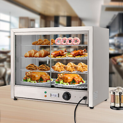 #ad 4 Tier Commercial Food Warmer Display Case Heated Countertop Pizza Cabinet 800W $279.30
