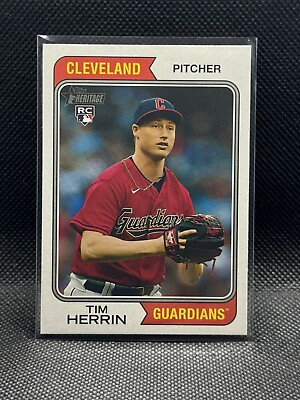 #ad 2023 Topps Heritage High Number Tim Herrin #639 Rookie Cleveland Guardians $1.59