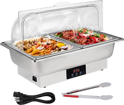 #ad Roll Top Chef Chafing Dish Buffet Set 2 Pan Food Warmer Buffet Servers and Warme $210.36