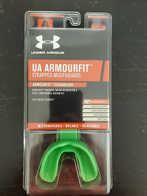 #ad 3 pack UnderArmour Adult 12 Armourfit Strapped Mouthguards New in Box Green $15.99