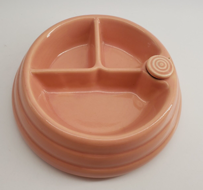 #ad Vintage Ceramic Pink Baby Food Warmer Dish With Original Cork Plug $19.80