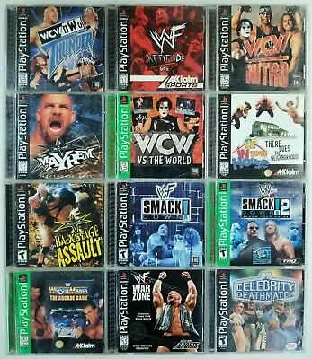 WWF Wrestling games for Playstation 1 and 2 Ps1 and PS2 Tested $35.99
