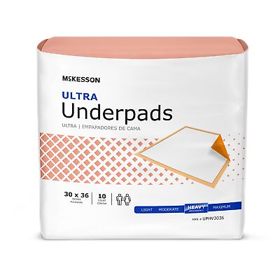 100 McKesson Ultra Heavy Absorbency Adult Bed Pad Disposable Underpads 30x36quot; $49.77
