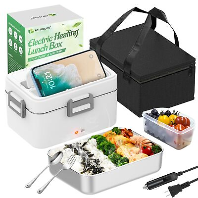 #ad Electric 3 in 1 80W Food Heater Lunch Box 1.8L Large Capacity 110 230V 24V Wh... $52.85