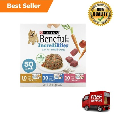 Purina Beneful Incredibites Wet Dog Food for Small Dogs 3 oz Cans 30 Pack $23.29