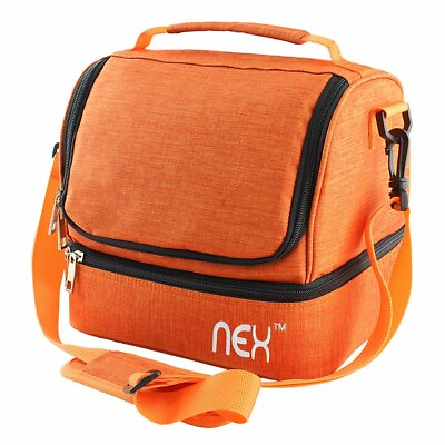 Double Decker Cooler Insulated Lunch Bag Tote for Men Women W Adjustable Strap $5.99