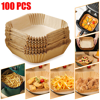 Air Fryer Liners 100Pcs Disposable Paper Liner Non stick for Roasting Microwave $12.98