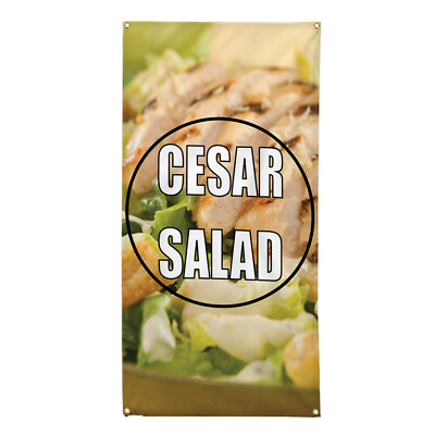 #ad Vertical Vinyl Banner Multiple Sizes Caesar Salad Restaurant and Food Outdoor $149.99