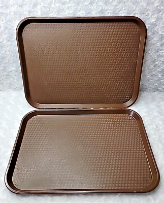 #ad 2x Cambro 1216FF 16 in x 12 in Brown Fast Food Tray Lunch $20.99