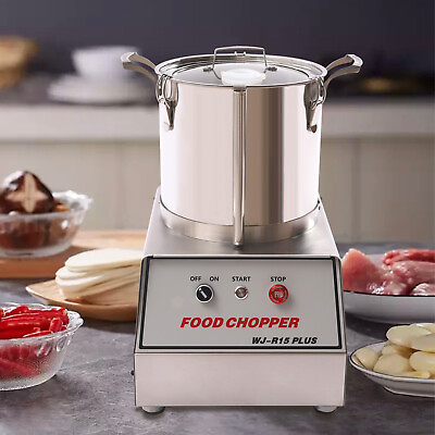 #ad #ad 15L Commercial Food Processor Stainless Steel Electric Food Cutter 1400W 110V $673.31