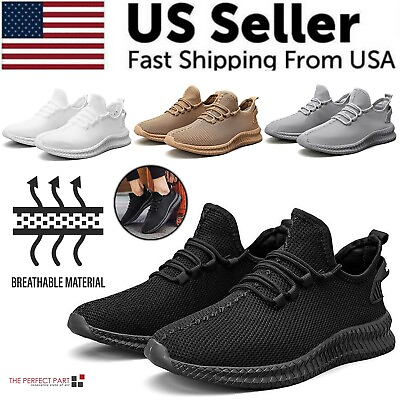 Running Shoes Sneakers Casual Men#x27;s Outdoor Athletic Jogging Sports Tennis Gym $18.29