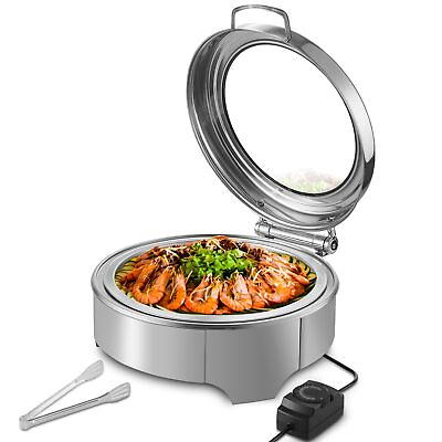 #ad Electric Chafing Dish 400W Round Electric Chafing Dish Buffet Set 6QT Full ... $219.99