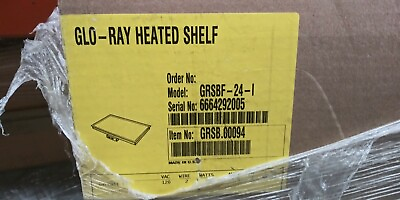 1 Hatco GRSBF 24 I GLO RAY Heated Shelf 25.5quot; Width and 21quot; Depth $599.99