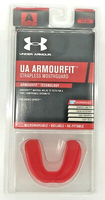#ad Under Armour UA Armourfit Adult Strapless Mouthguard Red Adult Sports Equipment $8.95