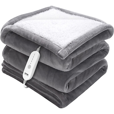 #ad VEVOR Electric Heated Throw Blanket Warming 50quot; x 60quot; with 3hrs Timer Auto Off $24.29