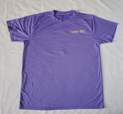 #ad Party City T Shirt Size L Purple Short Sleeve Polyester $13.20