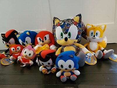 Sonic the Hedgehog Tails Knuckles Shadow Amy Plush Doll Stuffed Authentic SEGA $33.95