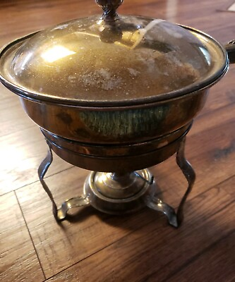 Antique Silver Chafing Dish. Burner Never Used Beautiful $25.00