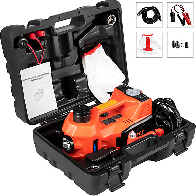 Hydraulic Car Jack Lift 5 Ton 12V Electric Floor Jack with Tire Inflator Pump $84.99