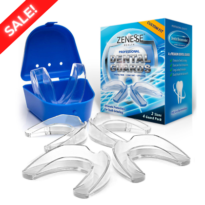 #ad Zenesse Health Mouth Guard for Grinding Teeth 4 pk Moldable Teeth Whitening Tray $11.99