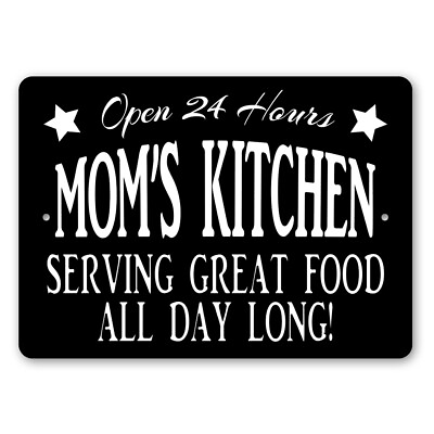 #ad Moms Kitchen Serving Great Food Metal Sign $74.25