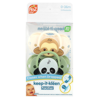 #ad Keep It Kleen Pacifier 0 36m Sloth amp; Panda 2 Pacifiers $13.49