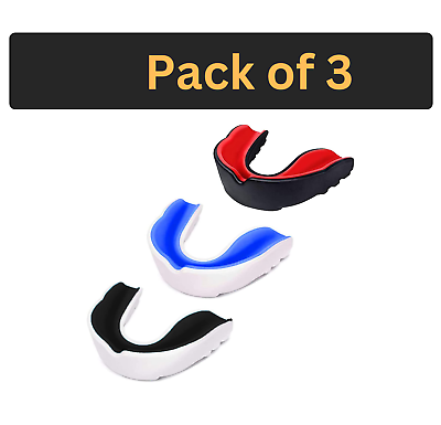 #ad 3 Pack Kids Youth Mouth Guard Football Sports Braces Mouthguards for Mouthpiece $23.79