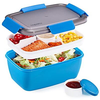 #ad Salad Lunch Container with 68 Oz Salad Bowl Large Adult Bento Lunch Box 5 Com $14.42
