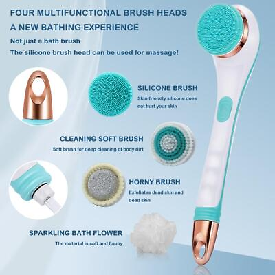 #ad Electric Bath Shower Brush Massage Back Scrubber Body Deep in Cleansing Lot Q8 C $30.92