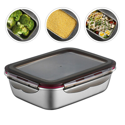 #ad #ad Stainless Steel Salad Container Fridge Meal Prep Office Kids $11.85