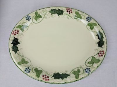 POOLE POTTERY WINTER VINE OVAL SERVING PLATTER APPROX 14 x 11 $125.00