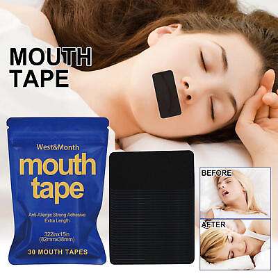 #ad 300pcs Strip Mouth Tape Mouth Breathing Patch Snore Reducing $31.28