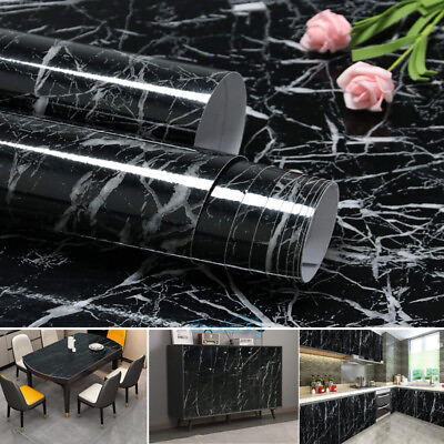 10FT Self Adhesive Marble Wallpaper Peel Stick Contact Paper Kitchen Countertop $10.59