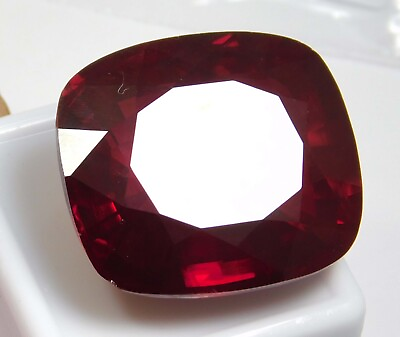 #ad 72.10 Ct Mozambique Blood Dark Red Ruby Cushion Cut Natural Loose Gemstone $174.30
