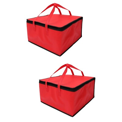 #ad #ad 2 Pc Insulation Bag Storage Heated Pizza Delivery Bags Thermal Travel Cake Tray $13.62