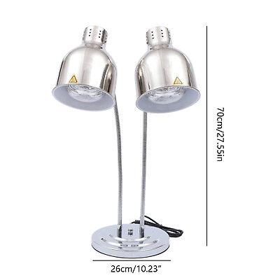 #ad Double Head Tabletop Food Heating Lamp Buffet Food Warmer Light with 2 Bulbs $183.78