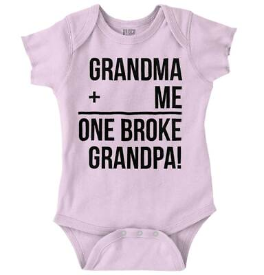 #ad Funny Grandma Grandpa Spoiled Shower Gift Newborn Baby Boy Girl Infant Romper $14.99