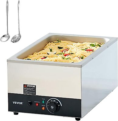 VEVOR Commercial Food Warmer 24Qt 1200W Bain Marie Electric Buffet Steam Table $79.99