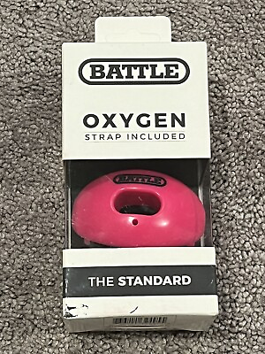 #ad Mouthguard Battle Sports Science Oxygen Lip Protector with Strap Football Pink $12.99