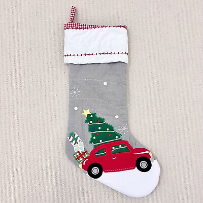 Pottery Barn Kids Christmas Car with tree Quilted Christmas StockingNo Monogram $11.00