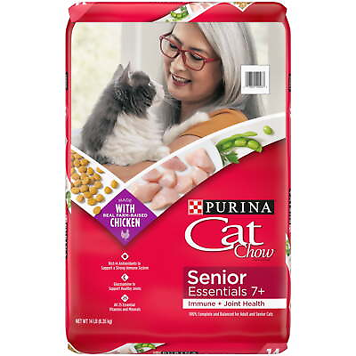 #ad Purina Cat Chow Joint Health Dry Cat Food for Senior Cats 14 lb Bag $18.46
