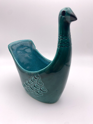 Vintage Bitossi Teal Green Glaze Bird Ceramic Pottery Italian $75.00