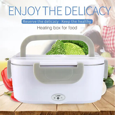 #ad Food Container Heating Lunch Box Portable Electric Food Warmer School Camping $34.77